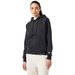 Bluza damska Champion Hooded Sweatshirt czarna 118160 KK001 ROZMIAR XL. Czarne bluzy Champion, m, bez wzorów, z bawełny, z kapturem. Za 301.13 zł.