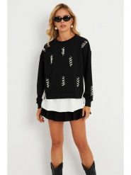 Cool and sexy Bluza w kolorze czarnym rozmiar: M. Czarne bluzy Cool and sexy, m, bez wzorów, z bawełny, bez kaptura. Za 144.92 zł.