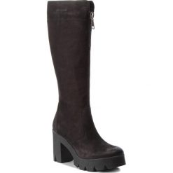 Muszkieterki EVA MINGE - Ingenio 4C 18SM1372485EF 401. Czarne kozaki Eva Minge, z nubiku, bez obcasa, na obcasie, bez zapięcia. W wyprzedaży za 369.00 zł.
