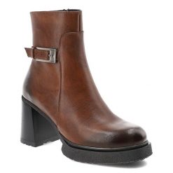 Brązowe Botki Armodo Stylowe Obuwie Damskie. Brązowe botki Armodo, bez wzorów, ze skóry, bez obcasa, na obcasie, bez zapięcia. Za 382.99 zł.