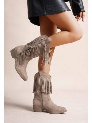 Foreverfolie Botki w kolorze beżowym rozmiar: 41. Brązowe botki Foreverfolie, bez wzorów, bez obcasa, bez zapięcia. Za 152.99 zł.