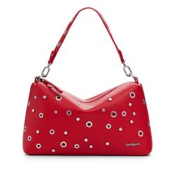 Torebka Desigual. Czerwone torebki klasyczne Desigual, bez wzorów, bez dodatków. Za 199.99 zł.