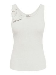 JDY Top "Saba" w kolorze białym rozmiar: L. Białe topy JDY, l, bez wzorów, bez kołnierzyka, bez ramiączek. Za 73.95 zł.
