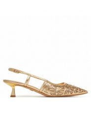 Aldo Sandały Elegant 13922037 Złoty. Żółte sandały Aldo, bez wzorów, ze skóry, bez obcasa, na szpilce, bez zapięcia. Za 379.99 zł.