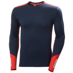Podkoszulek z wełny Merino z okrągłym dekoltem Helly Hansen Lifa. Niebieskie bielizna sportowa Helly Hansen, xl, bez wzorów, z wełny. Za 353.95 zł.