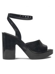 Melissa Sandały Melissa Rita Ad 33965 Czarny. Czarne sandały Melissa, bez wzorów, z tworzywa sztucznego, bez obcasa, na słupku, bez zapięcia. Za 399.99 zł.
