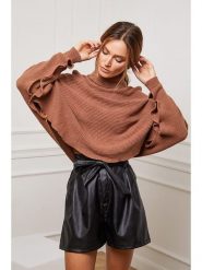 Joséfine Golf "Balencia" w kolorze karmelowym rozmiar: L. Brązowe golfy Joséfine, l, bez wzorów, z kaszmiru, bez ramiączek. Za 143.99 zł.