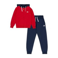 Bluza z bawełna z kaptur na czas wolny na co dzień. Czerwone bluzy LEONE 1947 APPAREL, bez wzorów, z bawełny, bez kaptura. Za 218.92 zł.