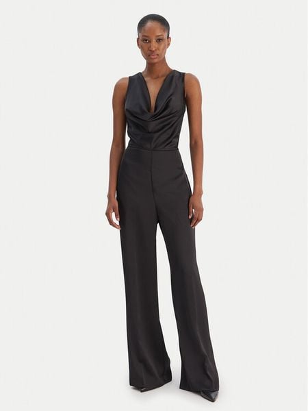 HUGO Kombinezon Kimari-1 50552972 Czarny Regular Fit. Czarne sukienki Hugo, bez wzorów, z syntetyku, bez kołnierzyka, bez ramiączek. Za 1,119.00 zł.