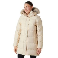 Kurtka puchowa damska Blossom Puffy Parka. Brązowe parki Helly Hansen, na jesień, l, z materiału, eleganckie, bez kaptura. Za 1,233.35 zł.