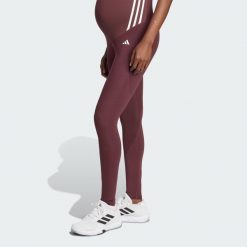 Legginsy Optime Essentials Full-Length (Maternity). Brązowe legginsy Adidas, xl, bez wzorów, z materiału. W wyprzedaży za 114.50 zł.