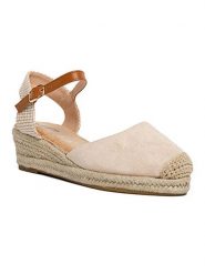 Foreverfolie Espadryle w kolorze beżowym na koturnie rozmiar: 36. Brązowe espadryle Foreverfolie, bez wzorów, bez obcasa, na koturnie, bez zapięcia. Za 92.64 zł.