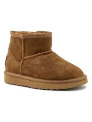 Natural world Botki zimowe w kolorze jasnobrązowym rozmiar: 31. Brązowe botki Natural World, na zimę, bez wzorów, z materiału, bez obcasa, bez zapięcia. Za 118.84 zł.
