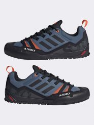 Adidas Buty trekkingowe w kolorze czarno-pomarańczowo-niebieskim rozmiar: 42. Czarne trekkingi Adidas, outdoorowe. Za 286.16 zł.