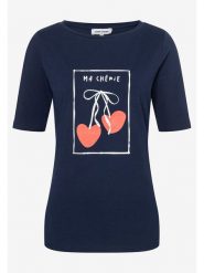 More & More Koszulka w kolorze granatowym rozmiar: 42. Niebieskie bluzki More & More, bez wzorów, bez kołnierzyka, bez ramiączek. Za 113.90 zł.