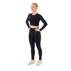 Damski zestaw sportowy Xtreme - legginsy sportowe + sportowy Croptop - Czarny. Czarne legginsy XTREME SOCKSWEAR, bez wzorów. Za 186.99 zł.