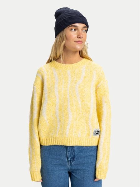 Quiksilver Sweter Selwyn EQWSW03031 Żółty Cropp Fit. Żółte swetry Quiksilver, m, bez wzorów, z syntetyku, bez ramiączek. Za 369.99 zł.