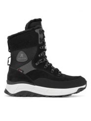 Rieker Revolution Lifestyle Trzewiki W0066-00 Czarny. Czarne botki Rieker Revolution Lifestyle, bez wzorów, ze skóry, bez obcasa, na płaskiej podeszwie, bez zapięcia. Za 398.99 zł.