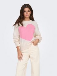 JDY Sweter w kolorze kremowym rozmiar: XL. Brązowe swetry JDY, xl, bez wzorów, bez ramiączek. Za 88.02 zł.
