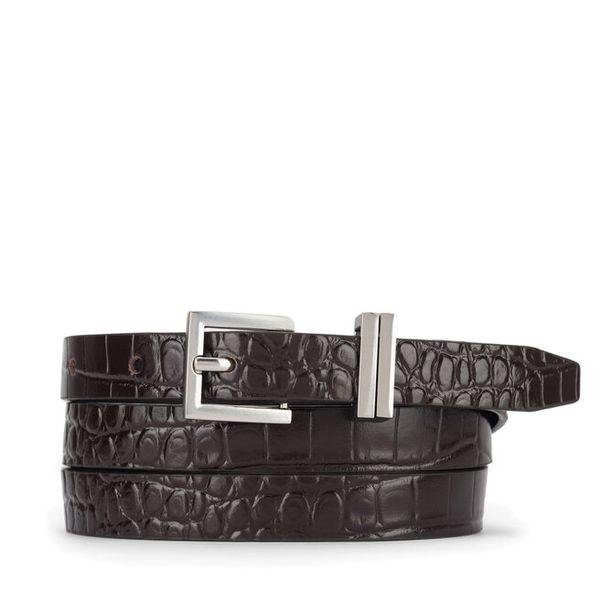 Pasek GINO ROSSI. Brązowe paski Gino Rossi, bez wzorów. Za 79.99 zł.