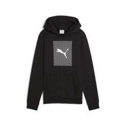 Młodzieżowa bluza z kapturem Essentials Logo Lab PUMA Black. Czarna bluzy Puma, m, bez wzorów, prążkowane, z kapturem. Za 234.50 zł.