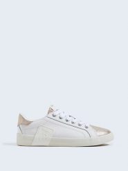 Pepe Jeans FOOTWEAR Sneakersy w kolorze biało-różowozłotym rozmiar: 37. Białe trampki Pepe Jeans FOOTWEAR, bez wzorów, z jeansu, bez zapięcia. Za 166.95 zł.
