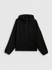 4F Bluza dresowa regular z kapturem damska - czarna S. Czarne bluzy 4f, s, bez wzorów, z dresówki, z kapturem. Za 199.99 zł.