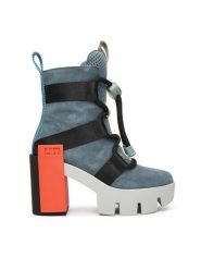 United Nude Botki Grip Nomad Mid II 1076490857 Szary. Szare botki United Nude, bez wzorów, ze skóry, bez obcasa, na słupku, bez zapięcia. Za 1,679.00 zł.