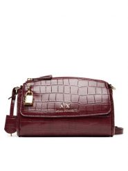 Armani Exchange Torebka XW000304 AF17154 UA343 Bordowy. Czerwone listonoszki Armani Exchange, bez wzorów, ze skóry, bez dodatków. Za 629.99 zł.
