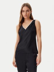 Calvin Klein Top K20K208185 Czarny Regular Fit. Czarne topy Calvin Klein, bez wzorów, z syntetyku, bez kołnierzyka, bez ramiączek. Za 309.99 zł.