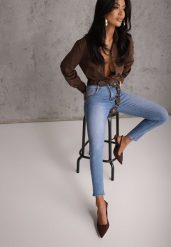 Niebieskie Jeansy Skinny z Bawełną Push-Up Erilessa. Niebieskie jeansy Renee, l, bez wzorów. Za 89.99 zł.