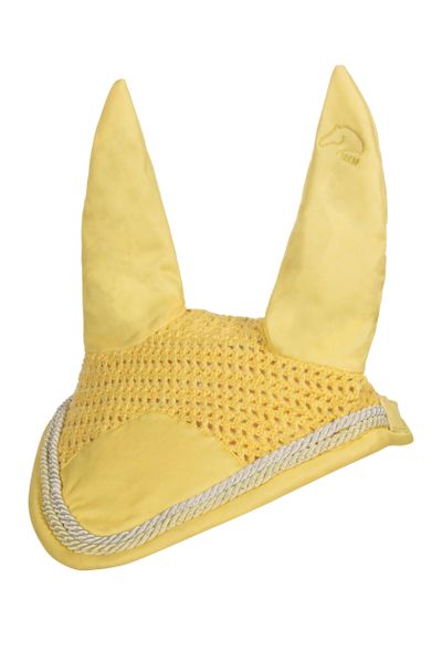 Krótki kapelusz dla koni HKM Essentials. Żółte kapelusze HKM, bez wzorów, z materiału. Za 133.50 zł.
