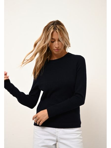 Just Cashmere Kaszmirowy sweter "Jane" w kolorze granatowym rozmiar: M. Niebieskie swetry Just Cashmere, m, bez wzorów, z kaszmiru, bez ramiączek. Za 368.09 zł.