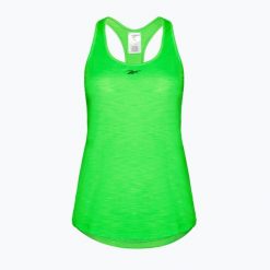 Koszulka Reebok Rbk-Chill Atletic Tank. Zielone bluzki REEBOK FITNESS, bez wzorów, sportowe, bez kołnierzyka, bez ramiączek. Za 79.99 zł.