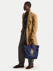 Polo Ralph Lauren Torebka 405P16216001 Granatowy. Niebieskie torebki klasyczne Polo Ralph Lauren, bez wzorów, z materiału, bez dodatków. Za 919.99 zł.