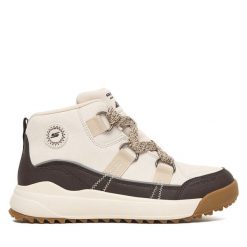 Botki Skechers. Brązowe botki Skechers, bez wzorów, bez obcasa, na płaskiej podeszwie, bez zapięcia. Za 319.99 zł.