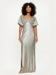 LOLA CASADEMUNT Sukienka wieczorowa MS2416014 Złoty Regular Fit. Żółte sukienki LOLA CASADEMUNT, s, bez wzorów, z syntetyku, wizytowe, bez kołnierzyka, bez ramiączek. Za 529.99 zł.