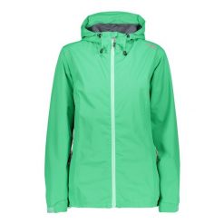 Kurtka przeciwdeszczowa z kapturem damska Ripstop CMP. Zielone kurtki sportowe CMP, bez wzorów, z kapturem, trekkingowe. W wyprzedaży za 185.95 zł.