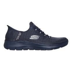 Baskets Femme Baskets Skechers SUMMITS-CLASSY NIGHT Bleu Skechers. Niebieskie obuwie sportowe Skechers, bez zapięcia. Za 354.40 zł.