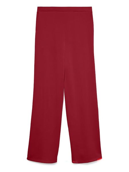 Vero Moda Spodnie w kolorze bordowym rozmiar: S. Czerwone spodnie materiałowe Vero Moda, s, bez wzorów, z materiału. Za 139.95 zł.