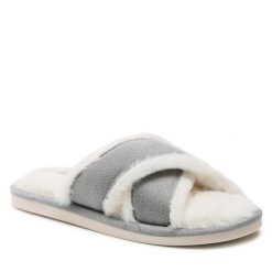 Kapcie Home & Relax. Szare obuwie domowe Home & Relax, bez wzorów, bez zapięcia. Za 69.99 zł.