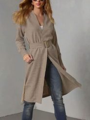 Milan Kiss Kardigan w kolorze beżowym rozmiar: S. Brązowe kardigany Milan Kiss, s, bez wzorów, z tkaniny. Za 195.99 zł.