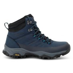 Buty damskie trekkingowe wysokie z membraną Blake Vibram. Niebieskie trekkingi Regatta, z gumy. Za 467.65 zł.