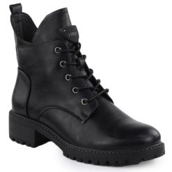 Botki damskie workery ocieplane czarne Vinceza 58609. Czarne botki VINCEZA, bez wzorów, ze skóry ekologicznej, bez obcasa, bez zapięcia. Za 199.99 zł.