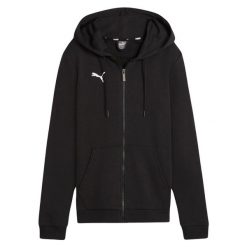 Bluza Rozpinana Damska Team Goal Casuals. Czarne bluzy Puma, bez wzorów, bez kaptura. Za 256.99 zł.