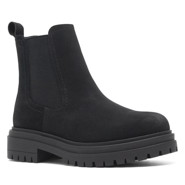 Botki Jenny Fairy. Czarne botki Jenny Fairy, bez wzorów, bez obcasa, na płaskiej podeszwie, bez zapięcia. Za 149.99 zł.