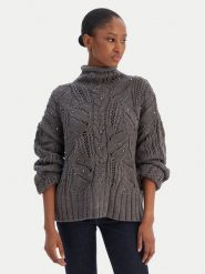 Liu Jo Golf MF5451 MA37R Szary Regular Fit. Szare golfy Liu Jo, xs, bez wzorów, z wełny, bez ramiączek. Za 719.99 zł.