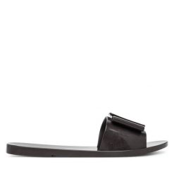 Klapki Melissa. Brązowe klapki Melissa, bez wzorów, bez obcasa. Za 269.99 zł.