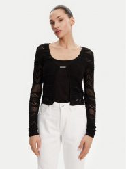 Guess Kardigan W5GR15 Z3E22 Czarny Regular Fit. Czarne kardigany Guess, xxl, z aplikacjami, z wiskozy. Za 187.00 zł.