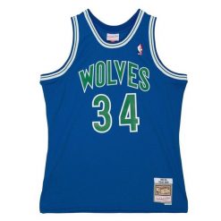 Koszulka NBA Minnesota Timberwolves Isaiah Rider Jr 1993/94. Niebieskie bluzki Mitchell & Ness, bez wzorów, sportowe, bez kołnierzyka, bez ramiączek. W wyprzedaży za 464.00 zł.